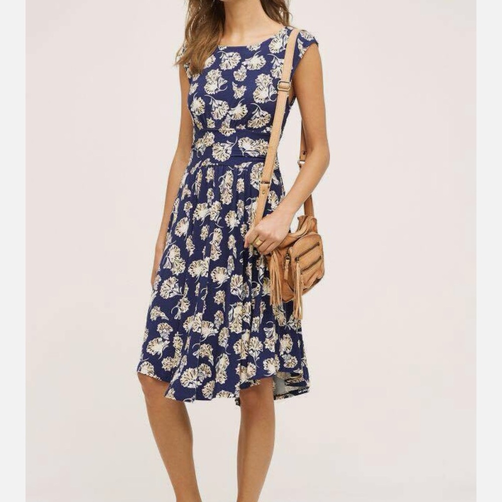 Floral Blue Dress moulinette soeurs size M